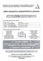 Sběr drobných nebezpečných odpadů 2020