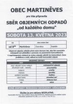 Sber objemných odpadů 13. května 2023