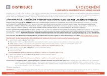 Upozornění  ČEZ Distribuce, a.s.