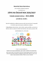 Zápis do MŠ 2026 